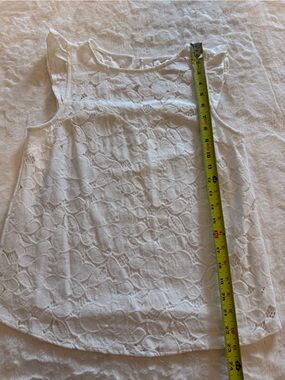 White Lace Ruffled Sleeve Blouse